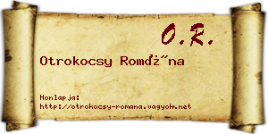 Otrokocsy Romána névjegykártya